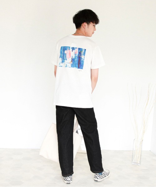 EPIMI E'PIMMY（エピミエピミー）の「【ユニセックス】ニュアンスアートT（Tシャツ/カットソー・レディース・ホワイト/ブラック/オフホワイト/ミント・MEDIUM）」の9枚目の写真