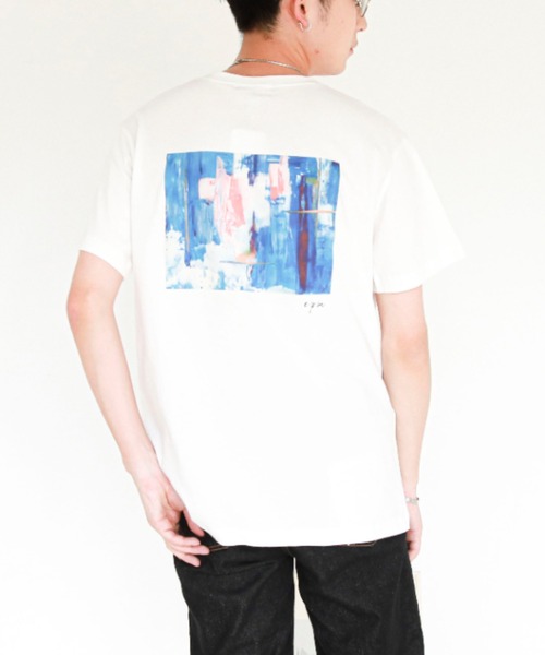 EPIMI E'PIMMY（エピミエピミー）の「【ユニセックス】ニュアンスアートT（Tシャツ/カットソー・レディース・ホワイト/ブラック/オフホワイト/ミント・MEDIUM）」の11枚目の写真