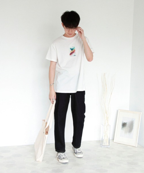 EPIMI E'PIMMY（エピミエピミー）の「【ユニセックス】ニュアンスアートT（Tシャツ/カットソー・レディース・ホワイト/ブラック/オフホワイト/ミント・MEDIUM）」の20枚目の写真