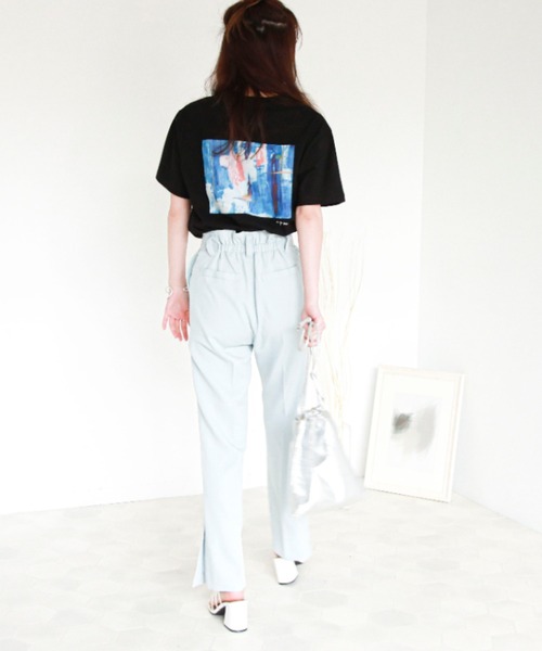 EPIMI E'PIMMY（エピミエピミー）の「【ユニセックス】ニュアンスアートT（Tシャツ/カットソー・レディース・ホワイト/ブラック/オフホワイト/ミント・MEDIUM）」の15枚目の写真