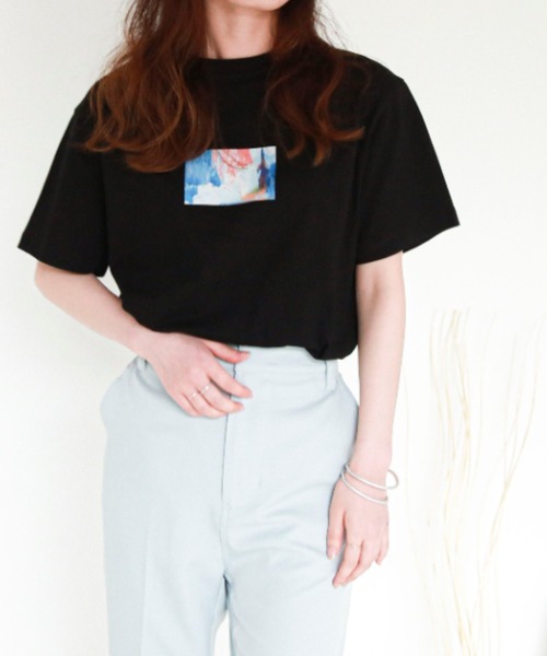 EPIMI E'PIMMY（エピミエピミー）の「【ユニセックス】ニュアンスアートT（Tシャツ/カットソー・レディース・ホワイト/ブラック/オフホワイト/ミント・MEDIUM）」の16枚目の写真