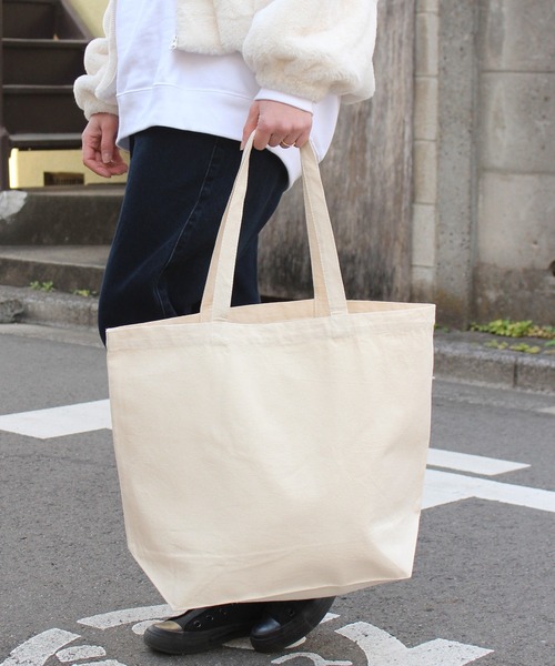 United Athle(ユナイテッドアスレ)の「【UNITED ATHLE】ユナイテッドアスレ ヘビーコットンキャンバストートバッグ Lサイズ 1460(トートバッグ・レディース・ベージュ系1/ブラック/ネイビー/ライトグレー/ナチュラル/ベージュ系4/ベージュ系3/ベージュ系2/レッド・L)」の3枚目の写真