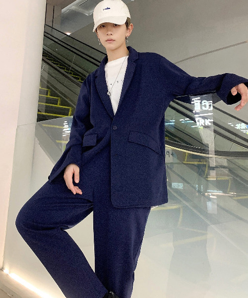 neos（ネオス）の「【neos -addictive design-】ルーズシルエット ポンチ スウェット セットアップ（セットアップ・メンズ・アッシュ/ブルーグレー/グレー/ネイビー/ベージュ/ブラウン/チャコールグレー/ブラック・LARGE/X-LARGE/MEDIUM）」の8枚目の写真