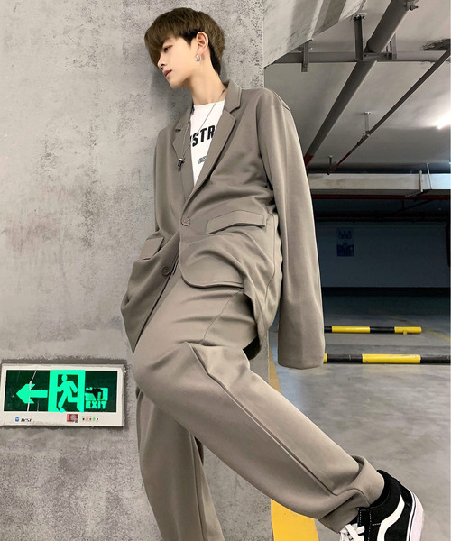 neos（ネオス）の「【neos -addictive design-】ルーズシルエット ポンチ スウェット セットアップ（セットアップ・メンズ・アッシュ/ブルーグレー/グレー/ネイビー/ベージュ/ブラウン/チャコールグレー/ブラック・LARGE/X-LARGE/MEDIUM）」の5枚目の写真