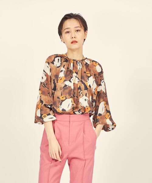 BRACTMENT(ブラクトメント)の「『BRACTMENT(ブラクトメント)』 BM 2WAYラグラン プリントブラウス(シャツ/ブラウス・レディース・ケリー/ダークブラウン・FREE)」の13枚目の写真