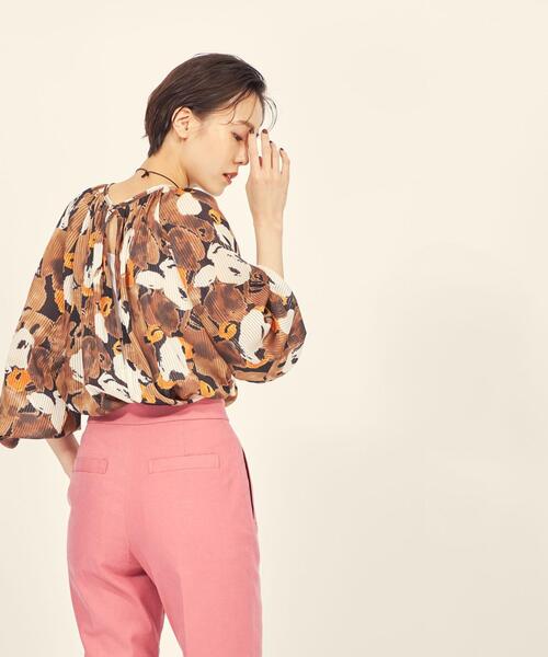 BRACTMENT(ブラクトメント)の「『BRACTMENT(ブラクトメント)』 BM 2WAYラグラン プリントブラウス(シャツ/ブラウス・レディース・ケリー/ダークブラウン・FREE)」の14枚目の写真