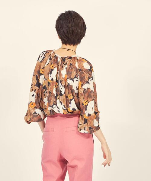 BRACTMENT(ブラクトメント)の「『BRACTMENT(ブラクトメント)』 BM 2WAYラグラン プリントブラウス(シャツ/ブラウス・レディース・ケリー/ダークブラウン・FREE)」の15枚目の写真