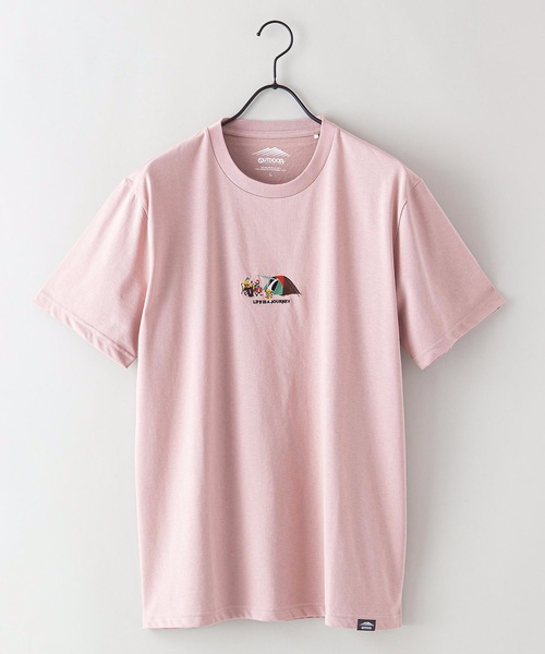 OUTDOOR PRODUCTS（アウトドアプロダクツ）の「【OUTDOOR PRODUCTS】ドライ機能付き（速乾機能）ＣＡＭＰモチーフワンポイント刺繍ビッグシルエットＴシャツ（Tシャツ/カットソー・メンズ・ホワイト/チャコールグレー/ブラック/ベージュ/オフホワイト/アイボリー/ピンク/ライトピンク/ブルー系その他・MEDIUM/LARGE/X-LARGE）」の9枚目の写真