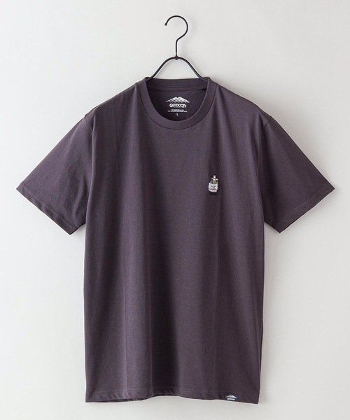 OUTDOOR PRODUCTS（アウトドアプロダクツ）の「【OUTDOOR PRODUCTS】ドライ機能付き（速乾機能）ＣＡＭＰモチーフワンポイント刺繍ビッグシルエットＴシャツ（Tシャツ/カットソー・メンズ・ホワイト/チャコールグレー/ブラック/ベージュ/オフホワイト/アイボリー/ピンク/ライトピンク/ブルー系その他・MEDIUM/LARGE/X-LARGE）」の5枚目の写真