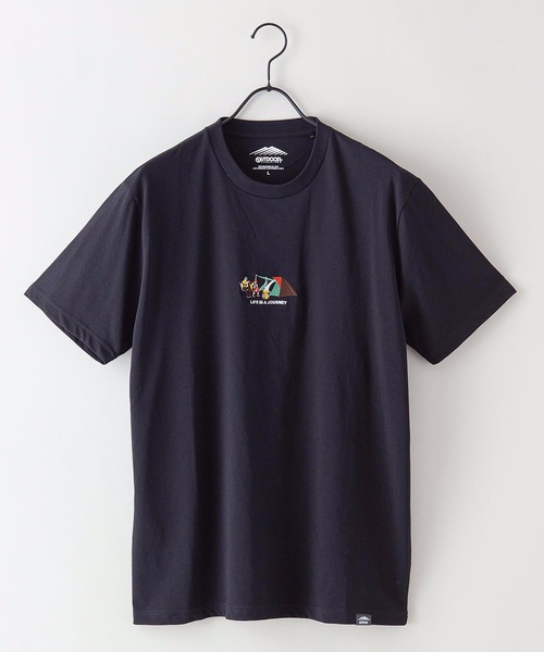 OUTDOOR PRODUCTS（アウトドアプロダクツ）の「【OUTDOOR PRODUCTS】ドライ機能付き（速乾機能）ＣＡＭＰモチーフワンポイント刺繍ビッグシルエットＴシャツ（Tシャツ/カットソー・メンズ・ホワイト/チャコールグレー/ブラック/ベージュ/オフホワイト/アイボリー/ピンク/ライトピンク/ブルー系その他・MEDIUM/LARGE/X-LARGE）」の4枚目の写真