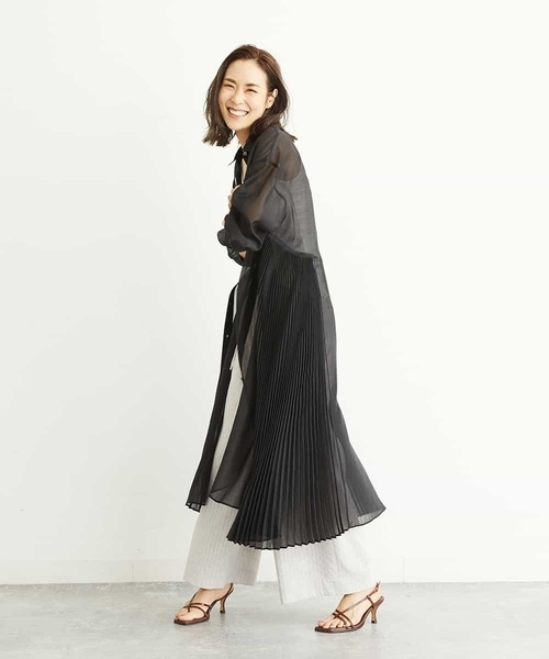 MICHEL KLEIN（ミッシェル・クラン）の「【洗える】シアープリーツ 