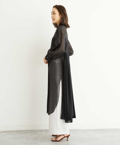 MICHEL KLEIN（ミッシェル・クラン）の「【洗える】シアープリーツ 