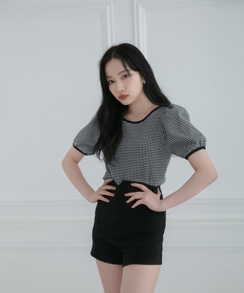 ANDGEEBEE（アンジービー）の「パフスリーブコンパクトトップス（その他トップス・レディース・ブラック/ホワイト・MEDIUM）」の13枚目の写真