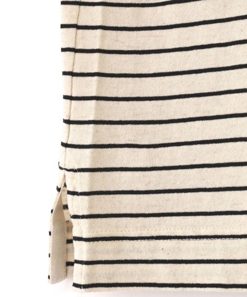 MHL.（エムエイチエル）の「COTTON LINEN STRIPE JERSEY（Tシャツ/カットソー・メンズ・ベージュ/カーキ・LARGE/MEDIUM）」の6枚目の写真
