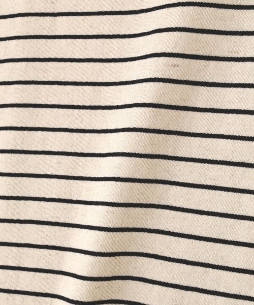 MHL.（エムエイチエル）の「COTTON LINEN STRIPE JERSEY（Tシャツ/カットソー・メンズ・ベージュ/カーキ・LARGE/MEDIUM）」の3枚目の写真