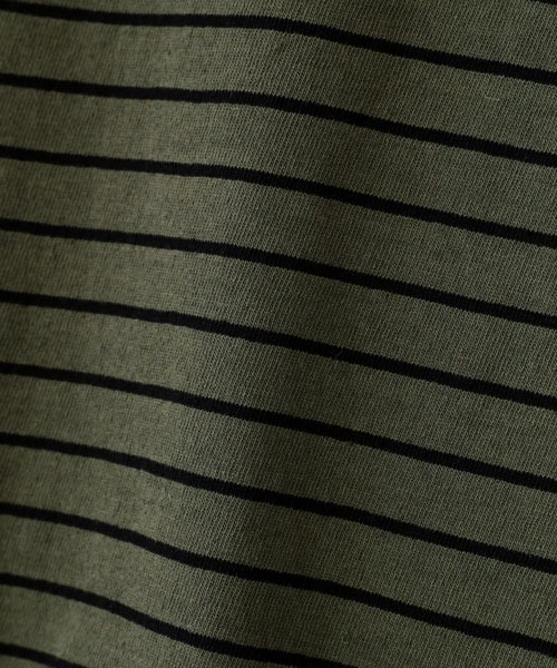 MHL.（エムエイチエル）の「COTTON LINEN STRIPE JERSEY（Tシャツ/カットソー・メンズ・ベージュ/カーキ・LARGE/MEDIUM）」の5枚目の写真