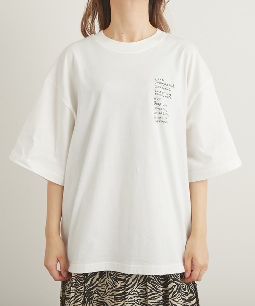 Lui's（ルイス）の「【AIKA HIRANO × Lui's FEMME/アイカ ヒラノ × ルイス ファム】オーバーTシャツ "flowercircle"（Tシャツ/カットソー・レディース・ホワイト・FREE）」の13枚目の写真