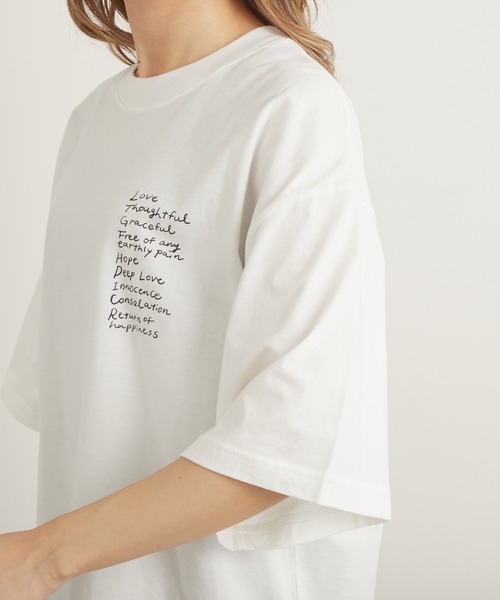 Lui's（ルイス）の「【AIKA HIRANO × Lui's FEMME/アイカ ヒラノ × ルイス ファム】オーバーTシャツ "flowercircle"（Tシャツ/カットソー・レディース・ホワイト・FREE）」の7枚目の写真