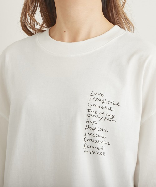 Lui's（ルイス）の「【AIKA HIRANO × Lui's FEMME/アイカ ヒラノ × ルイス ファム】オーバーTシャツ "flowercircle"（Tシャツ/カットソー・レディース・ホワイト・FREE）」の9枚目の写真