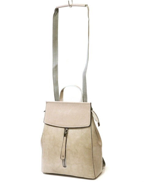 florist（フローリスト）の「【2WAY】ショルダーバッグになるフラップレザーリュックサック（バックパック/リュック・レディース・グレー/ブラック/キャメル/グリーン・FREE）」の10枚目の写真
