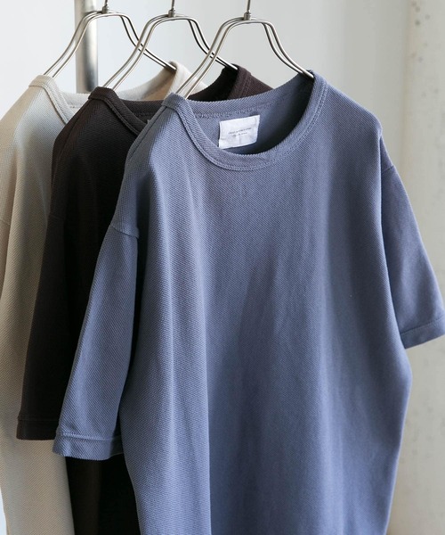 URBAN RESEARCH DOORS（アーバンリサーチドアーズ）の「鹿の子ショートスリーブTシャツ（Tシャツ/カットソー・メンズ・ブラウン/ブルー系その他/ベージュ・38/40）」の3枚目の写真