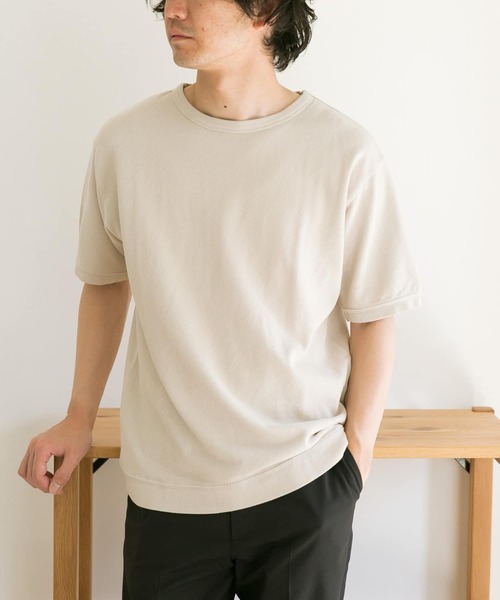 URBAN RESEARCH DOORS（アーバンリサーチドアーズ）の「鹿の子ショートスリーブTシャツ（Tシャツ/カットソー・メンズ・ブラウン/ブルー系その他/ベージュ・38/40）」の7枚目の写真