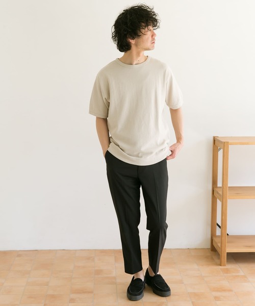 URBAN RESEARCH DOORS（アーバンリサーチドアーズ）の「鹿の子ショートスリーブTシャツ（Tシャツ/カットソー・メンズ・ブラウン/ブルー系その他/ベージュ・38/40）」の10枚目の写真