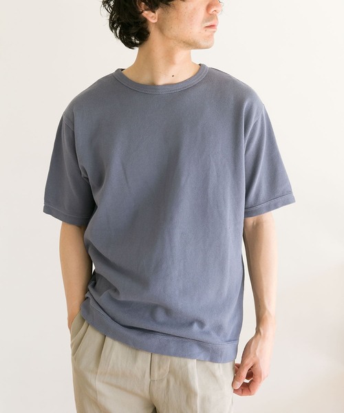 URBAN RESEARCH DOORS（アーバンリサーチドアーズ）の「鹿の子ショートスリーブTシャツ（Tシャツ/カットソー・メンズ・ブラウン/ブルー系その他/ベージュ・38/40）」の12枚目の写真