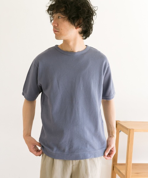 URBAN RESEARCH DOORS（アーバンリサーチドアーズ）の「鹿の子ショートスリーブTシャツ（Tシャツ/カットソー・メンズ・ブラウン/ブルー系その他/ベージュ・38/40）」の13枚目の写真