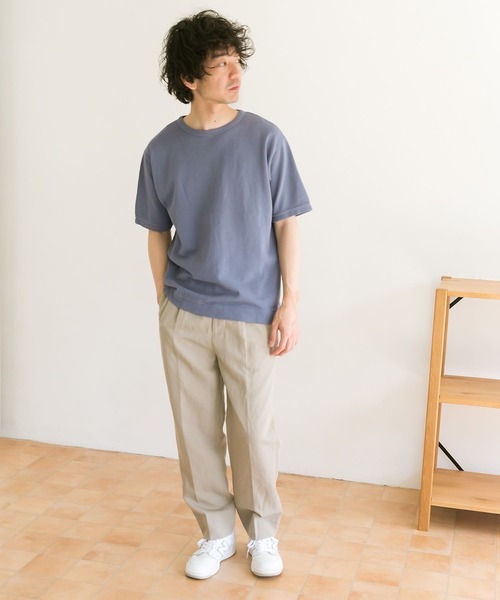 URBAN RESEARCH DOORS（アーバンリサーチドアーズ）の「鹿の子ショートスリーブTシャツ（Tシャツ/カットソー・メンズ・ブラウン/ブルー系その他/ベージュ・38/40）」の15枚目の写真