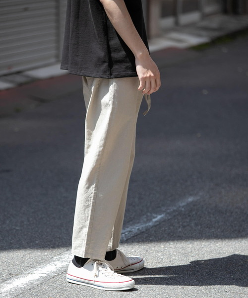 ITEMS URBANRESEARCH（アイテムズ アーバンリサーチ）の「綿麻イージーパンツ（その他パンツ・メンズ・ブルー/ベージュ/パープル/ブラック・LARGE/MEDIUM）」の6枚目の写真