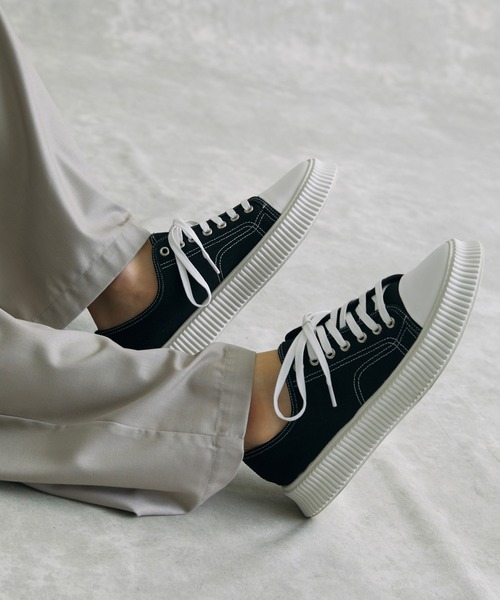 act'm（アクトム）の「ベーシック キャンバススニーカー（スニーカー・メンズ・ブラック/ベージュ/ブラウン・40/39/41/42/43）」の4枚目の写真