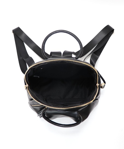 BASE（ベース）の「レディース パスケース付 リュック（バックパック/リュック・レディース・アイボリー/ベージュ/ブラック/ブルー/グリーン/ガンメタ・FREE）」の11枚目の写真