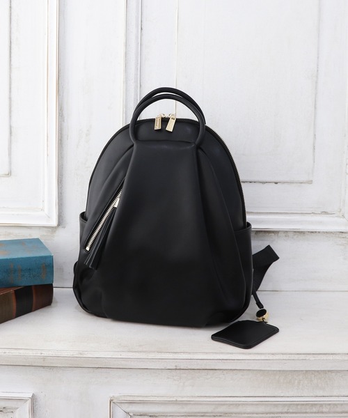 BASE（ベース）の「レディース パスケース付 リュック（バックパック/リュック・レディース・アイボリー/ベージュ/ブラック/ブルー/グリーン/ガンメタ・FREE）」の22枚目の写真