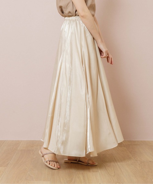 flower（フラワー）の「グロッシャーフレアスカート（スカート・レディース・アイボリー/カーキ・FREE）」の5枚目の写真