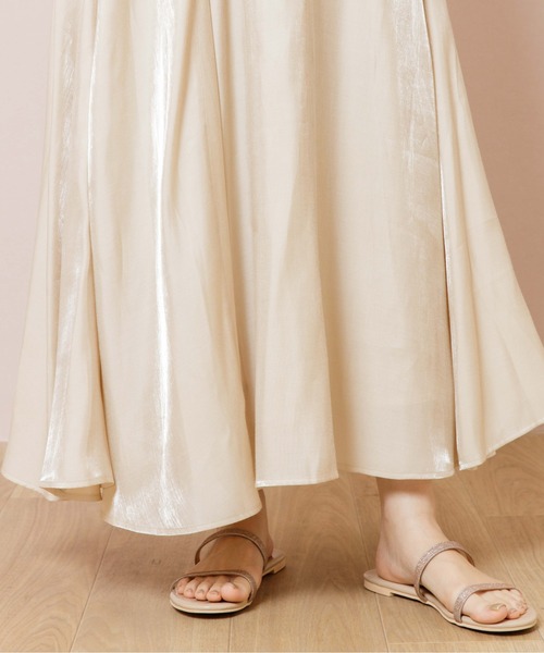 flower（フラワー）の「グロッシャーフレアスカート（スカート・レディース・アイボリー/カーキ・FREE）」の11枚目の写真