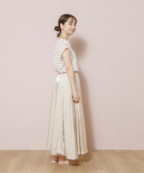 flower（フラワー）の「グロッシャーフレアスカート（スカート・レディース・アイボリー/カーキ・FREE）」の21枚目の写真
