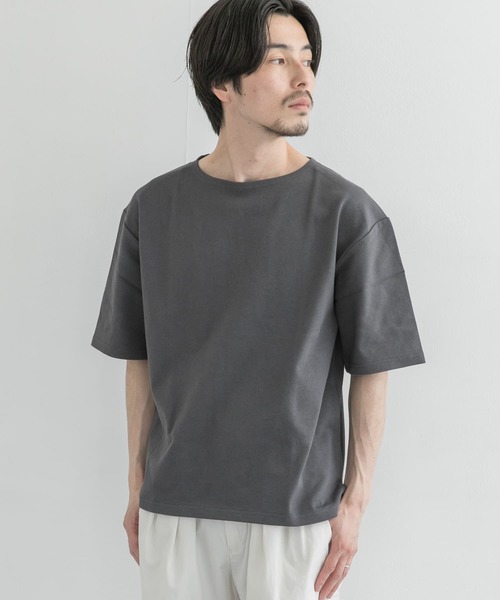 URBAN RESEARCH（アーバンリサーチ）の「バスクTシャツ（Tシャツ/カットソー・メンズ・オートミール/ブラック/チャコールグレー/グリーン系その他/その他1/ホワイト/その他2・MEDIUM/LARGE/SMALL）」の4枚目の写真