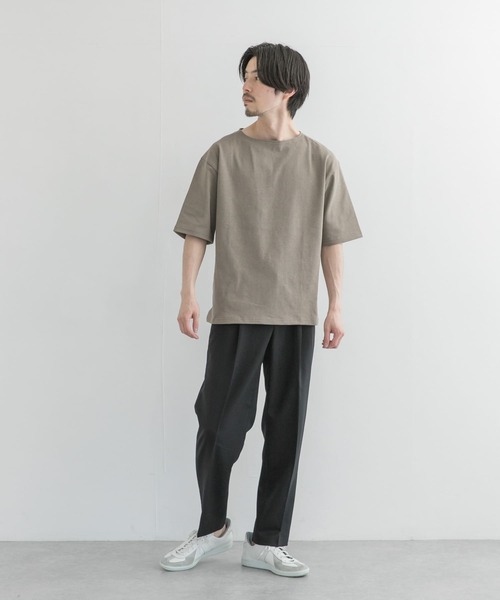 URBAN RESEARCH（アーバンリサーチ）の「バスクTシャツ（Tシャツ/カットソー・メンズ・オートミール/ブラック/チャコールグレー/グリーン系その他/その他1/ホワイト/その他2・MEDIUM/LARGE/SMALL）」の8枚目の写真