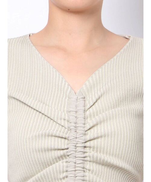 EMODA（エモダ）の「ドローストリングリブニット（ニット/セーター・レディース・ブラック/ブラウン/アイボリー/ミント・FREE）」の13枚目の写真