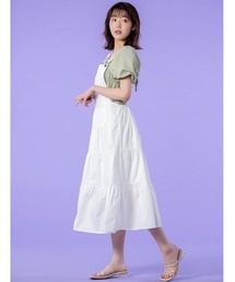 ティアードスカートサロペット