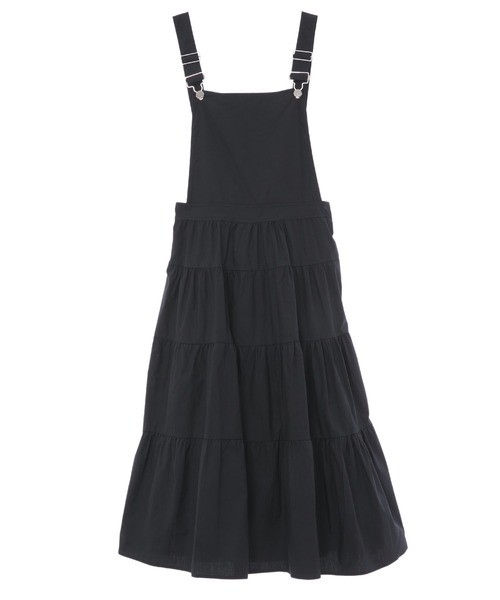 fifth calin（フィフスカラン）の「ティアードスカートサロペット（ワンピース・レディース・ホワイト/ブラック・MEDIUM）」の3枚目の写真