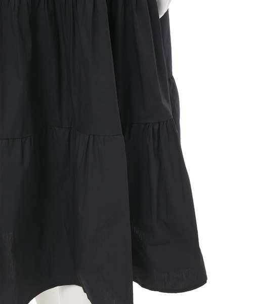 fifth calin（フィフスカラン）の「ティアードスカートサロペット（ワンピース・レディース・ホワイト/ブラック・MEDIUM）」の8枚目の写真