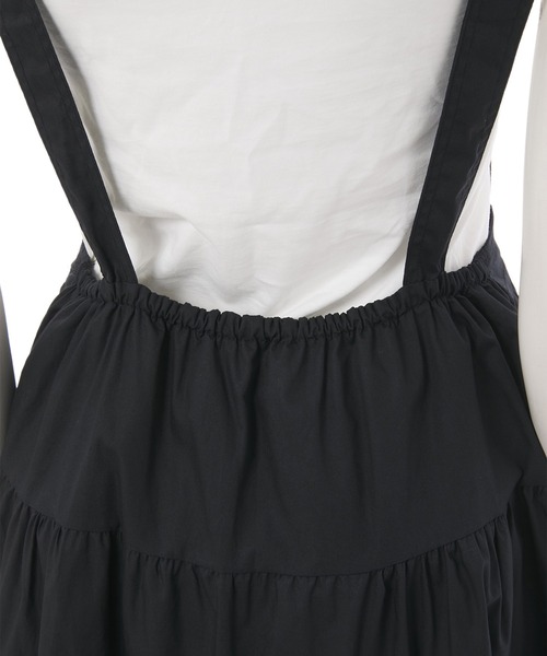 fifth calin（フィフスカラン）の「ティアードスカートサロペット（ワンピース・レディース・ホワイト/ブラック・MEDIUM）」の9枚目の写真