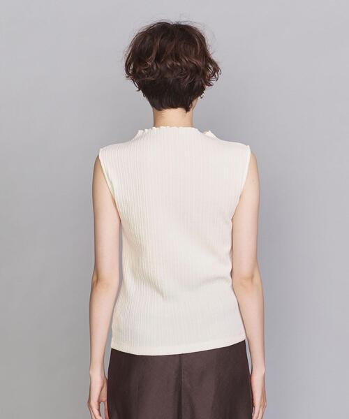 BEAUTY&YOUTH UNITED ARROWS（ビューティーアンドユースユナイテッドアローズ）の「BY ランダムリブボトルネックノースリーブカットソー（Tシャツ/カットソー・レディース・ライム/オフホワイト/ブラック・FREE）」の6枚目の写真