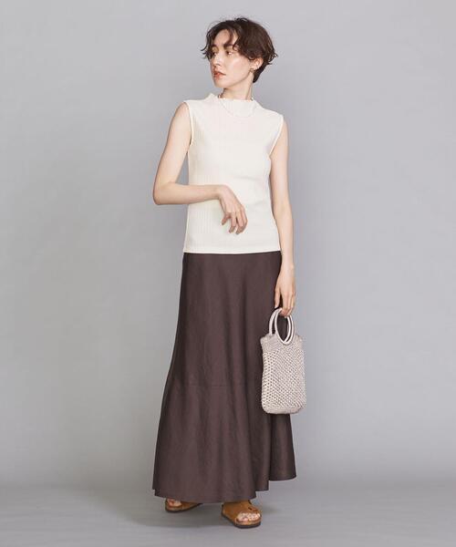 BEAUTY&YOUTH UNITED ARROWS（ビューティーアンドユースユナイテッドアローズ）の「BY ランダムリブボトルネックノースリーブカットソー（Tシャツ/カットソー・レディース・ライム/オフホワイト/ブラック・FREE）」の8枚目の写真