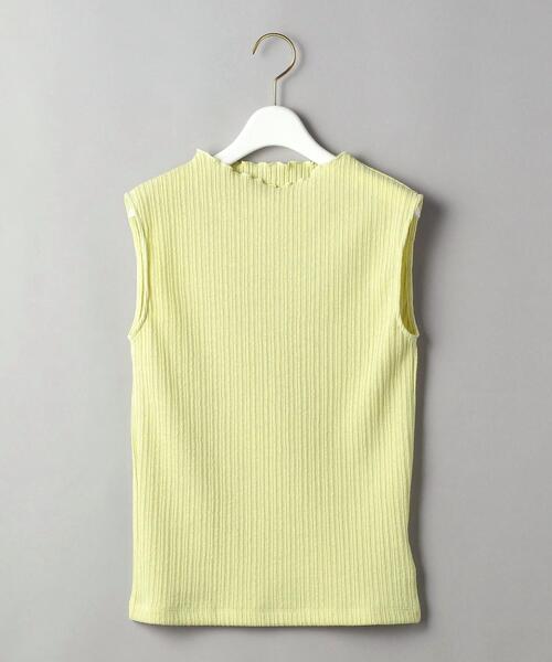 BEAUTY&YOUTH UNITED ARROWS（ビューティーアンドユースユナイテッドアローズ）の「BY ランダムリブボトルネックノースリーブカットソー（Tシャツ/カットソー・レディース・ライム/オフホワイト/ブラック・FREE）」の19枚目の写真