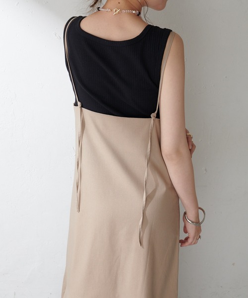 DISCOAT（ディスコート）の「【WEB限定】洗濯可能！マーメードキャミワンピース（ワンピース・レディース・ブラック/オリーブ/ライトベージュ/ネイビー/ブルー/チャコールグレー/グレー・FREE）」の13枚目の写真