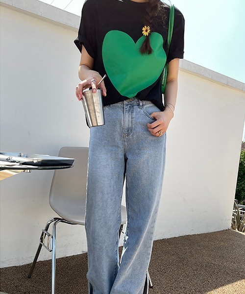 Fano Studios（ファノ ストゥディオズ）の「ハートプリント ワイドサイズ ベーシックTシャツ FX21S110【Fano Studios】（Tシャツ/カットソー・レディース・ホワイト/ブラック・S/L/M）」の21枚目の写真