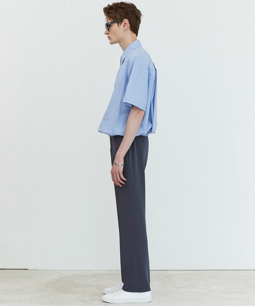 ADD SEOUL（エーディーディーソウル）の「【ADD SEOUL】EASYWEAR BALLOON SHIRT / イージーウェア バルーン リブ シャツ（シャツ/ブラウス・メンズ・ホワイト/ブルー・1/2）」の6枚目の写真